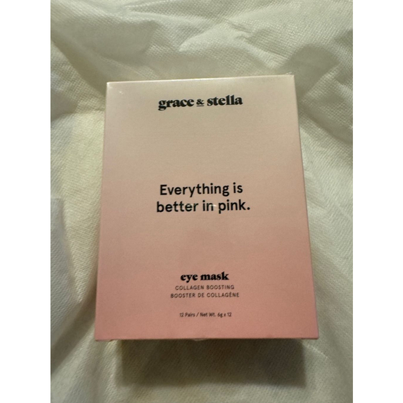 Grace & Stella Eye Mask 24 Pairs, Pink Collagen Boosting - Picture 2 of 3